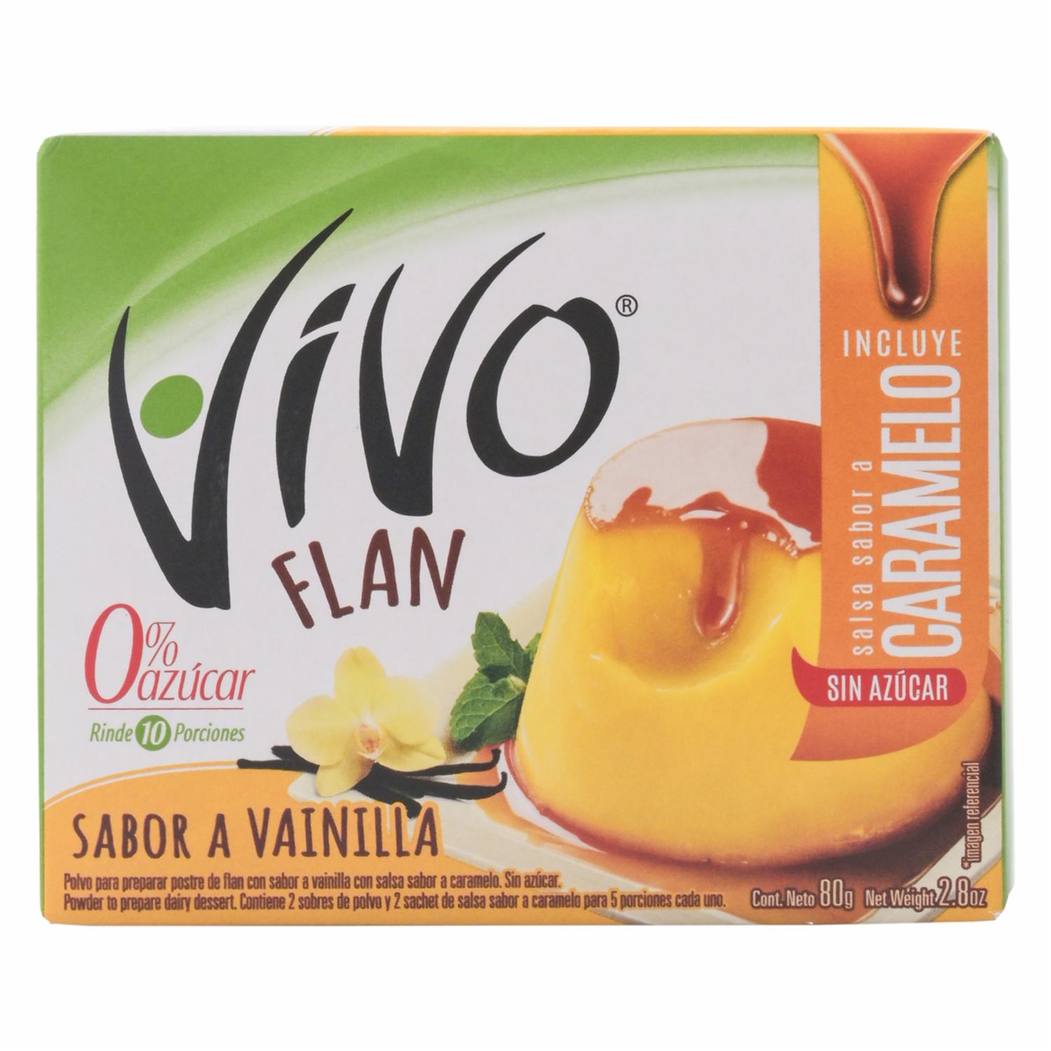 Flan Vainilla Con Caramelo VIVO 80 g