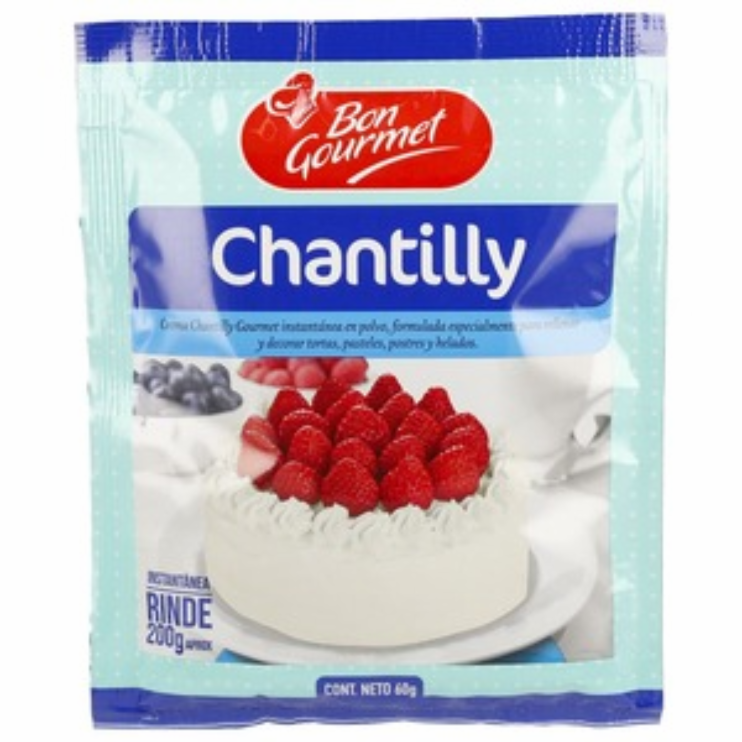 Crema Chantilly Gourmet Instantánea En Polvo BON GOURMET 60 G