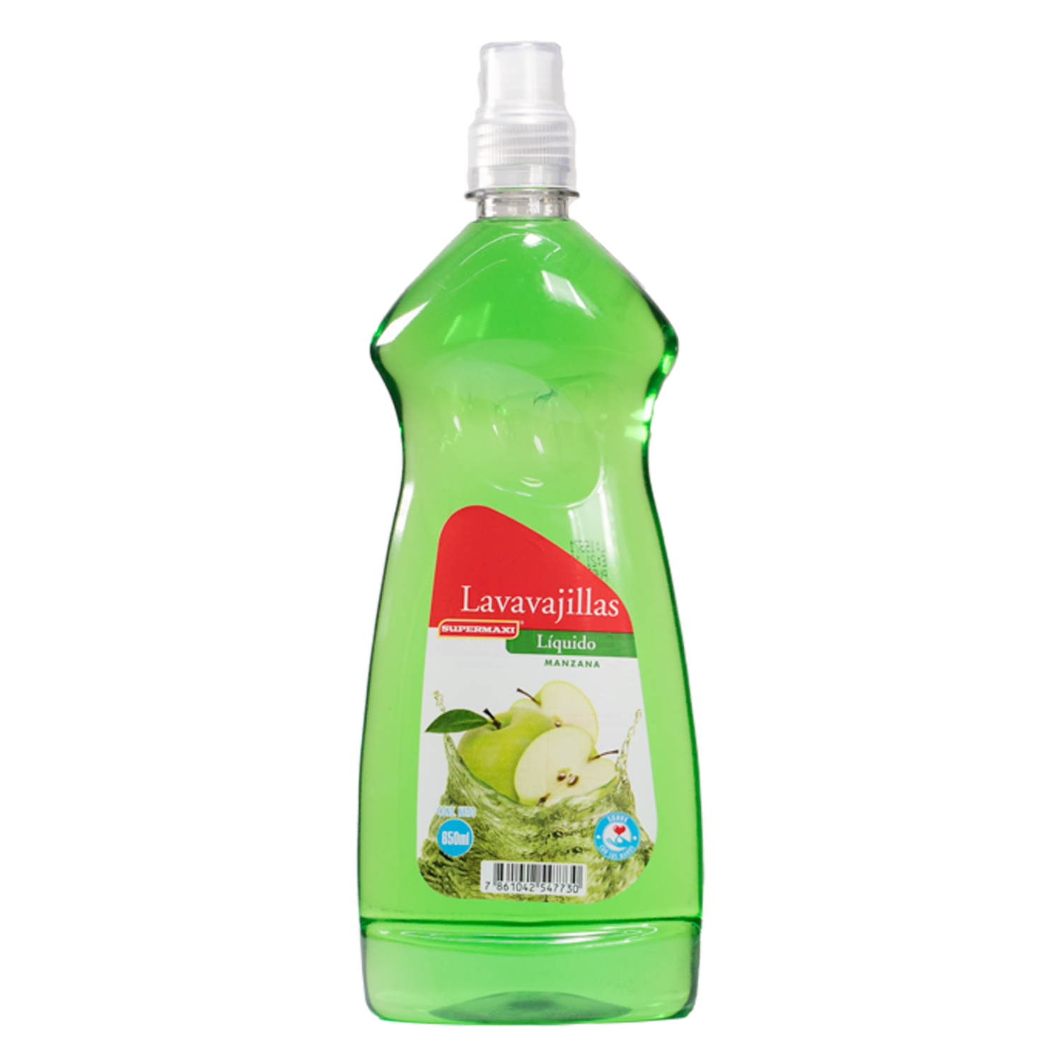 Lavavajilla Líquido Manzana Botella SUPERMAXI 650 Ml
