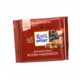 Ritter Choc Leche Avellanas Pasas 100 g