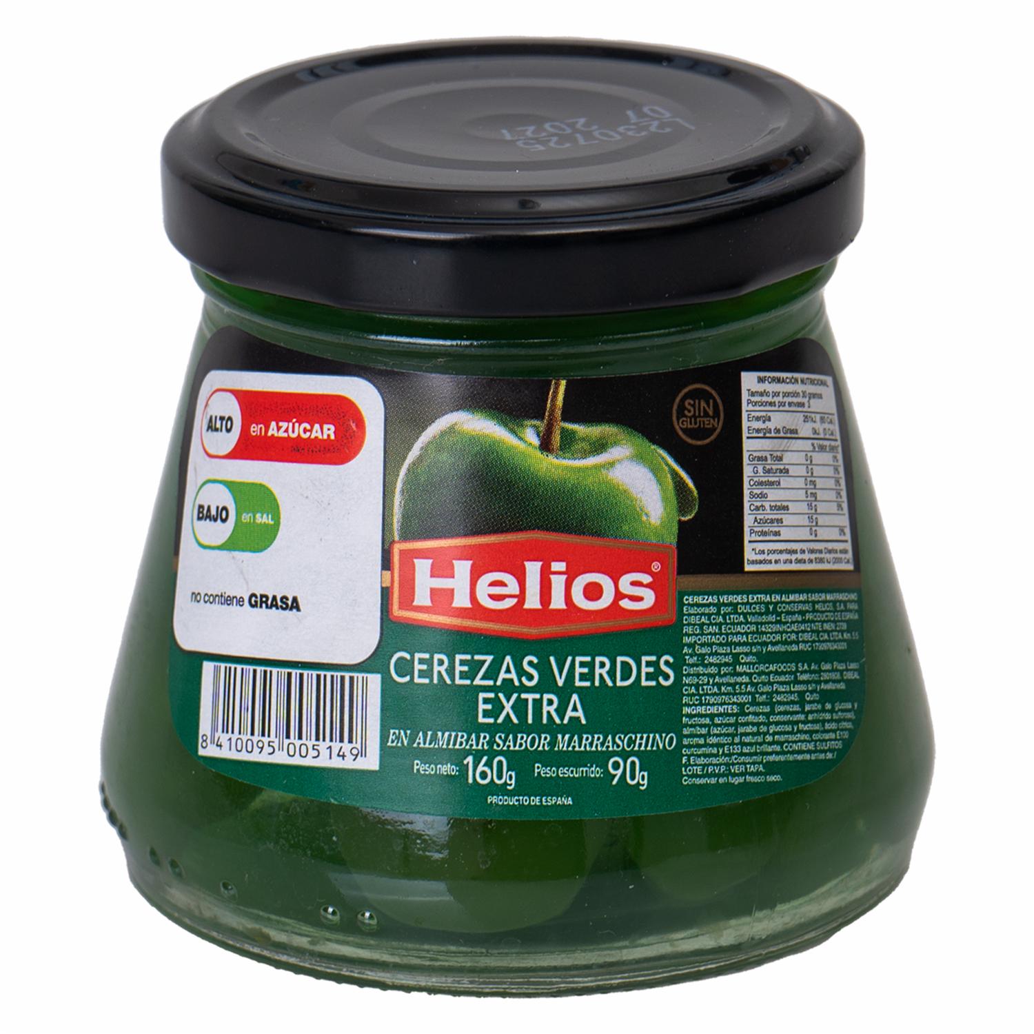 Cerezas Verde HELIOS Frasco