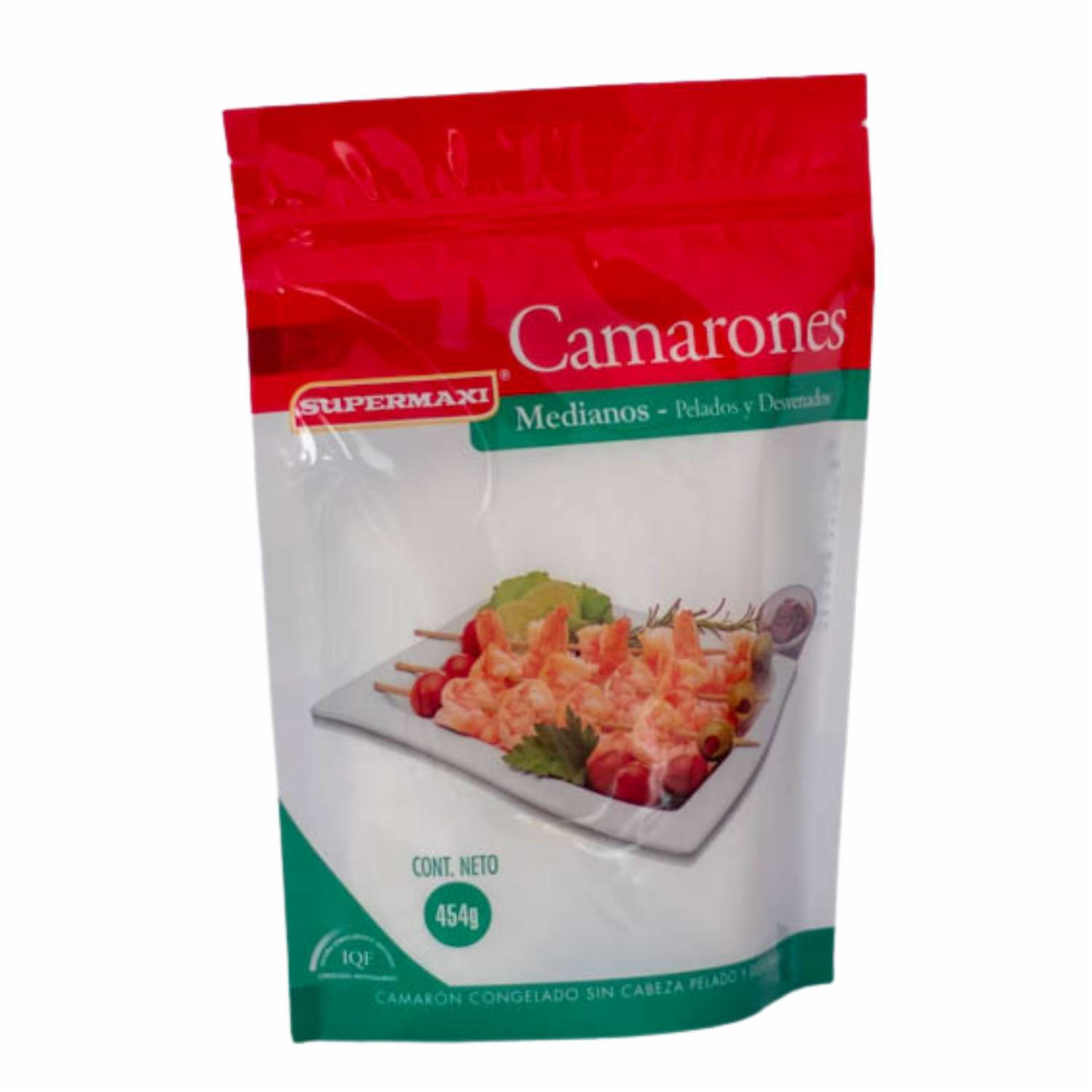 Camarones Pelados y Desvenados Medianos SUPERMAXI 454 G