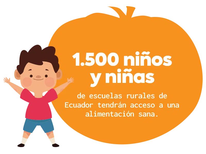 1.500 niños y niñas de escuelas rurales del Ecuador tendrán acceso a una alimentación sana