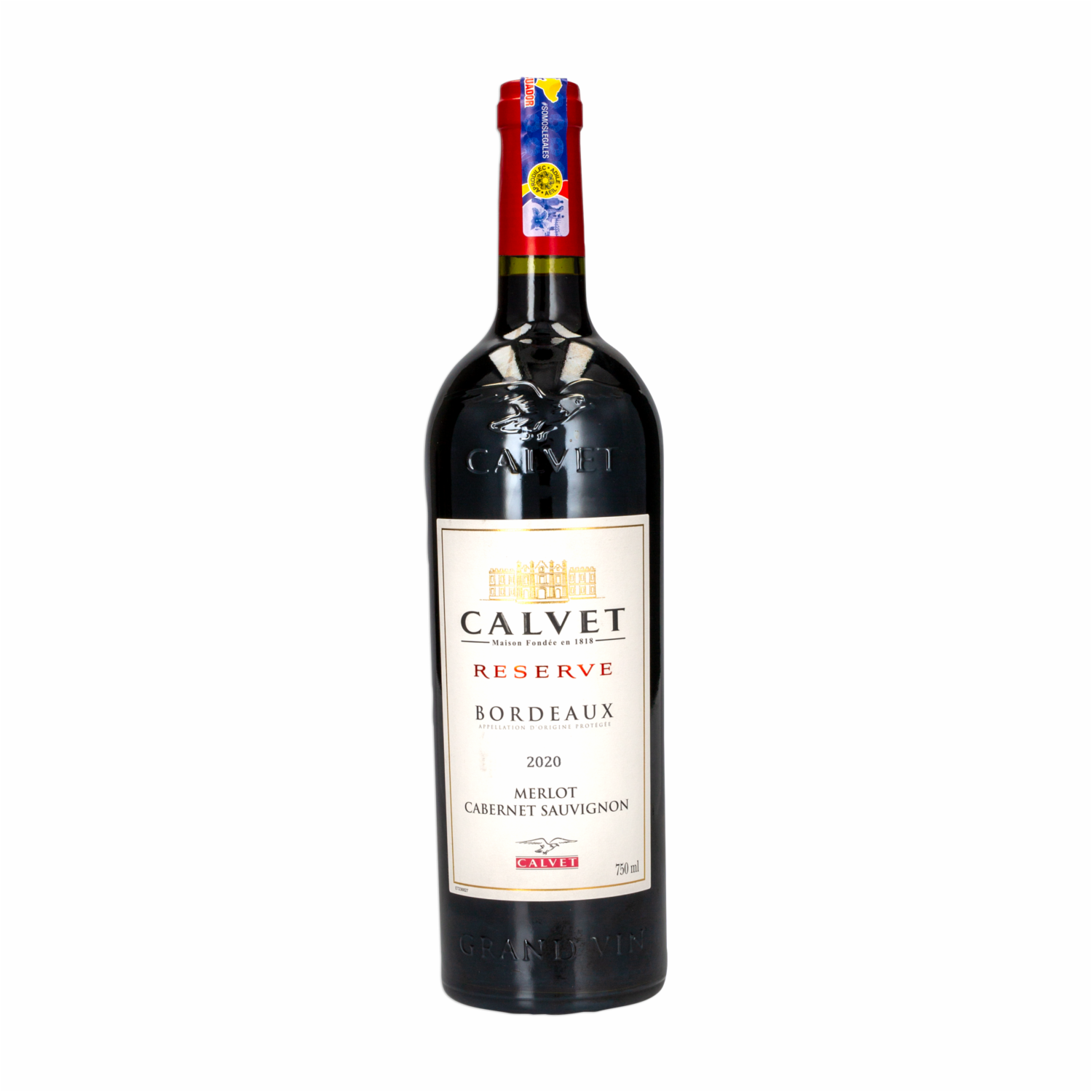 Vino Tinto Reserve Bordeaux Merlot CALVET 750 Ml