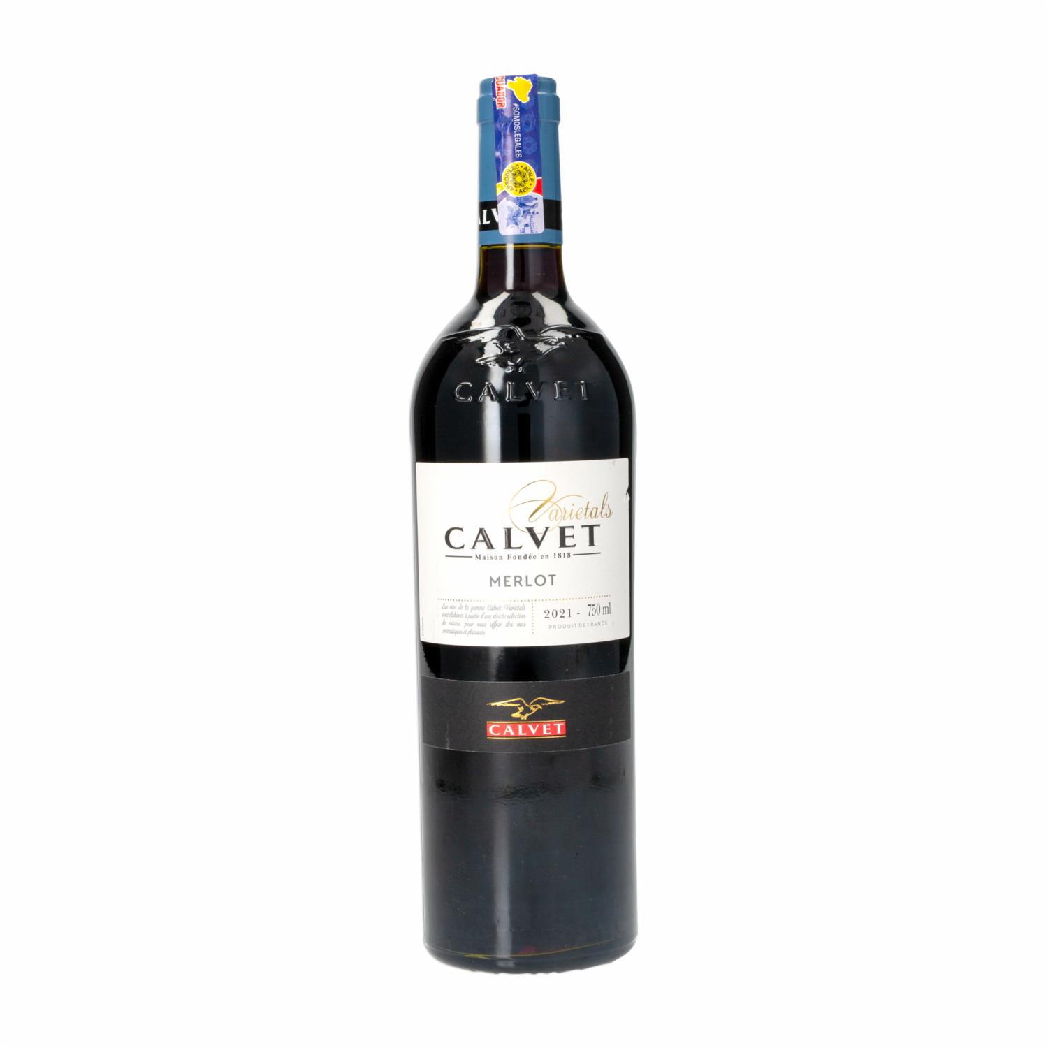 Vino Tinto Merlot Varietals CALVET 750 ml
