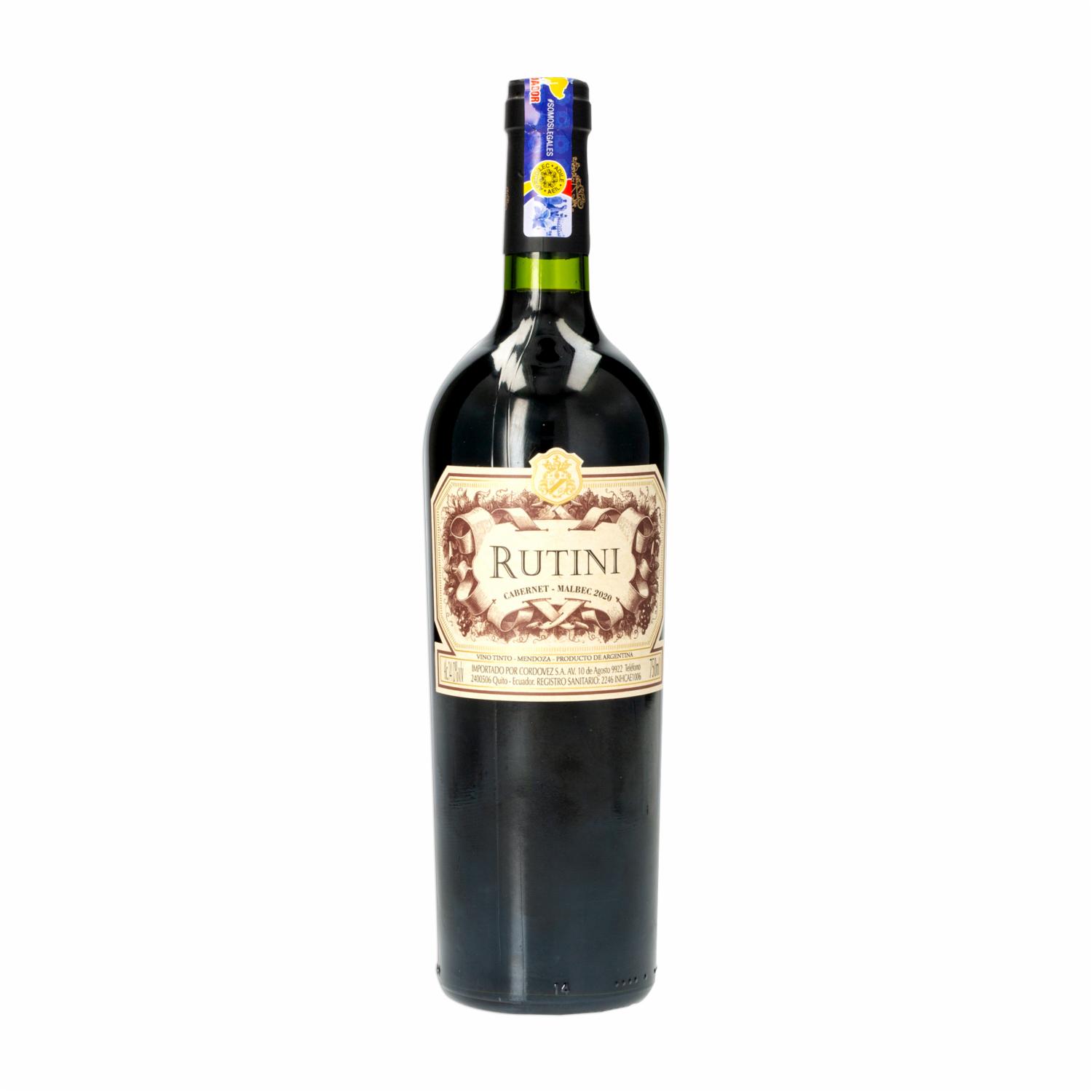 Vino Tinto Malbec Francés RUTINI 750 Ml