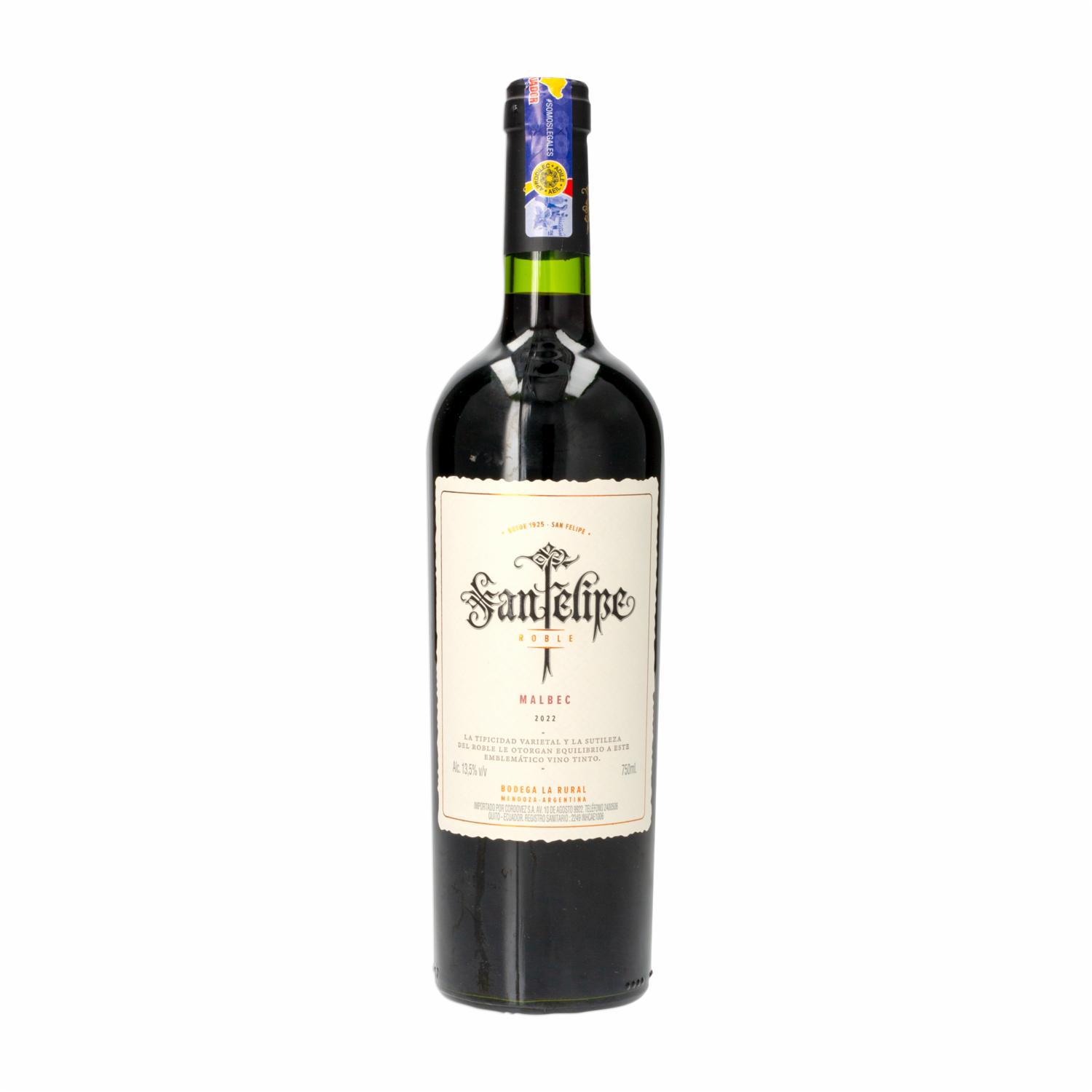 Vino Tinto Malbec SAN FELIPE 750 ml