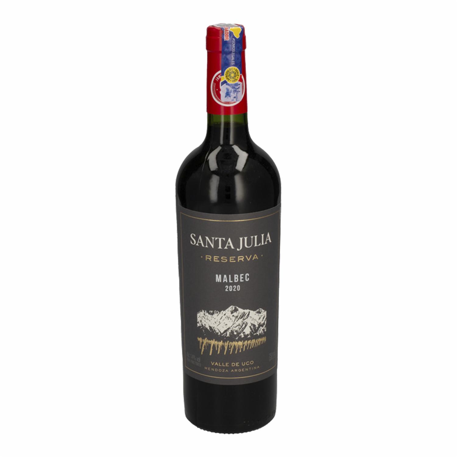 Vino Tinto Malbec Reserva Santa Julia 750 Ml