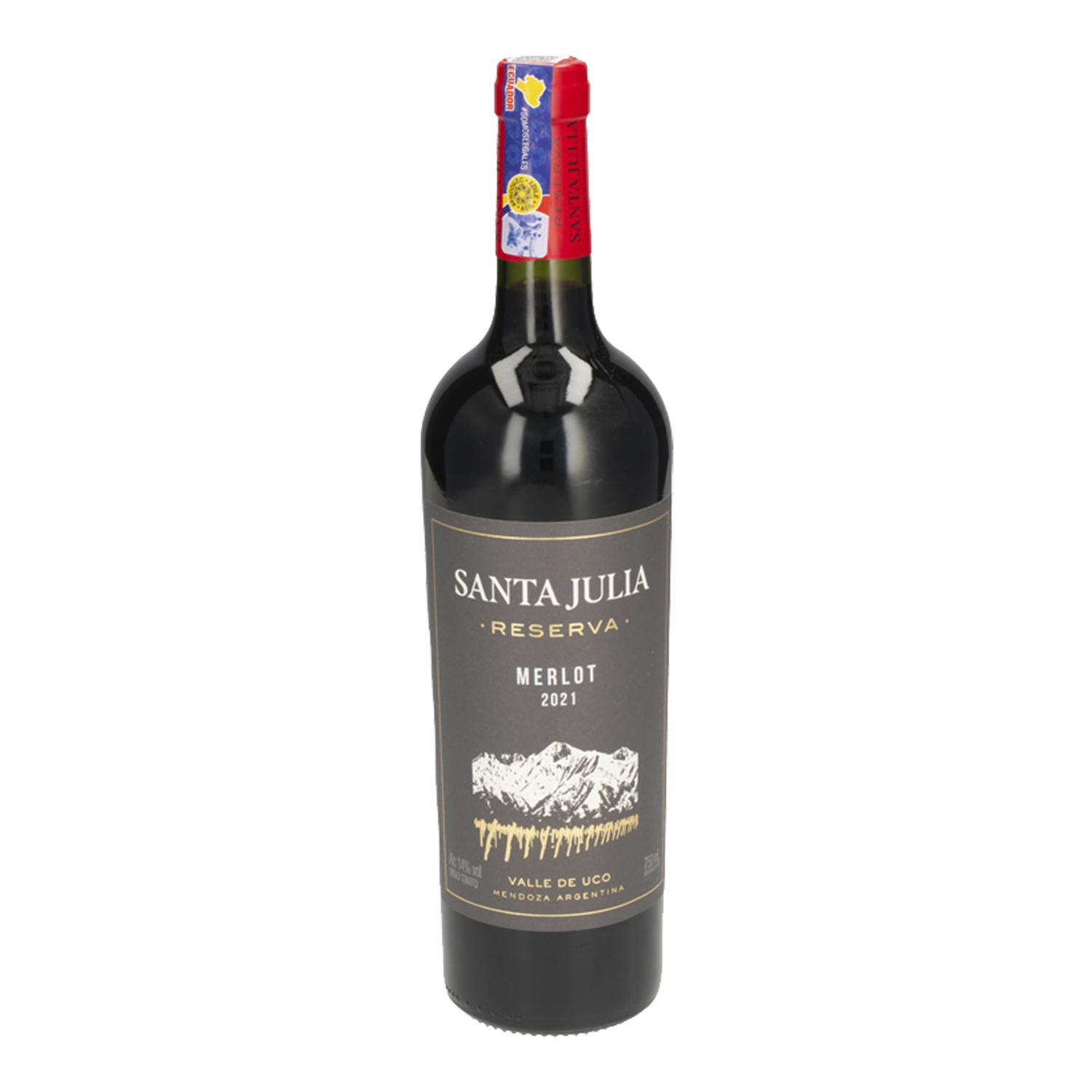 Vino Tinto Merlot Reserva Santa Julia 750 Ml