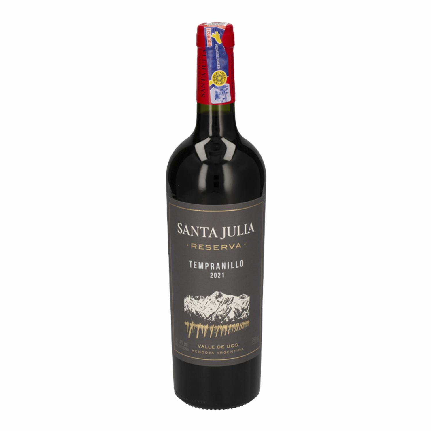 Vino Tinto Roble Tempranillo Santa Julia 750 Ml