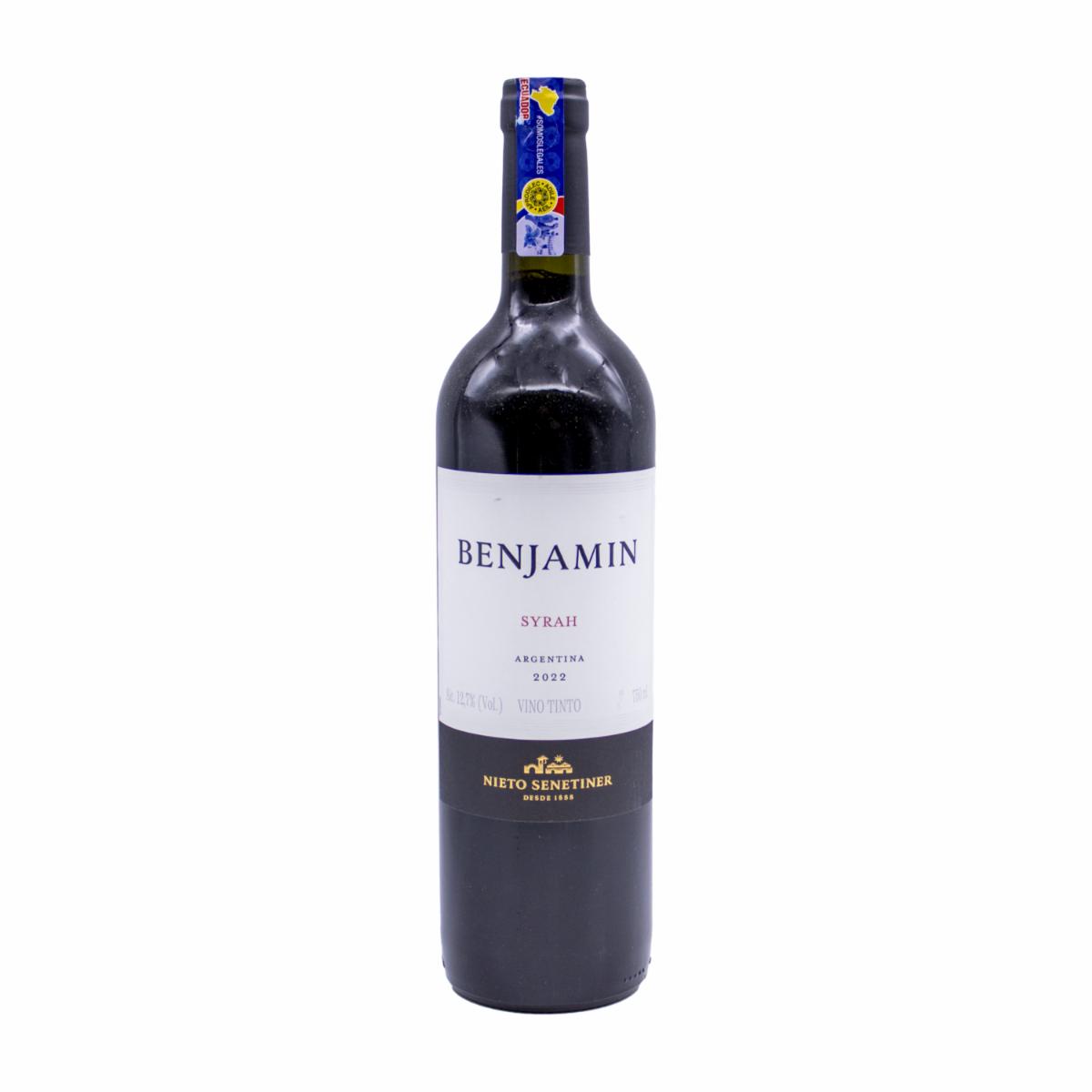 Vino Tinto Syrah BENJAMIN 750 Ml