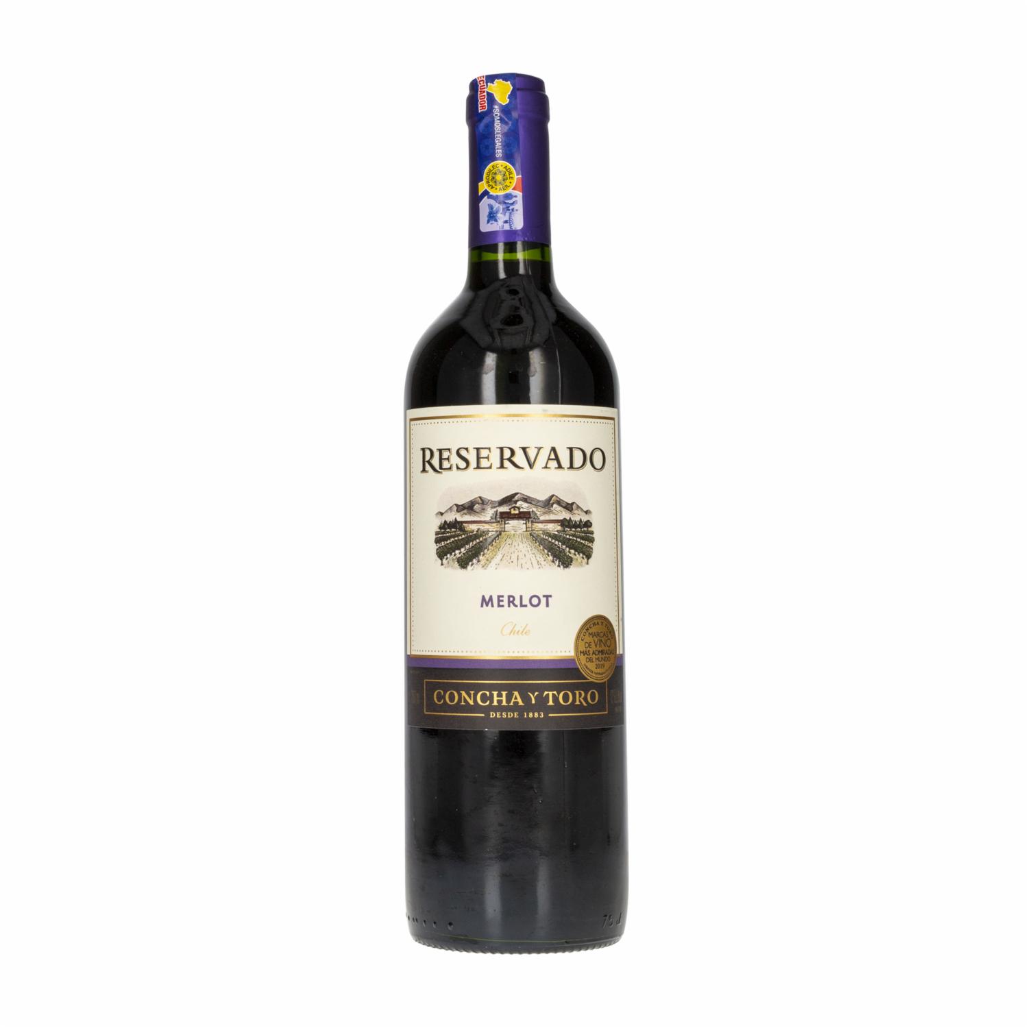 Vino Tinto Merlot Chileno Reservado Concha Y Toro 750 Ml