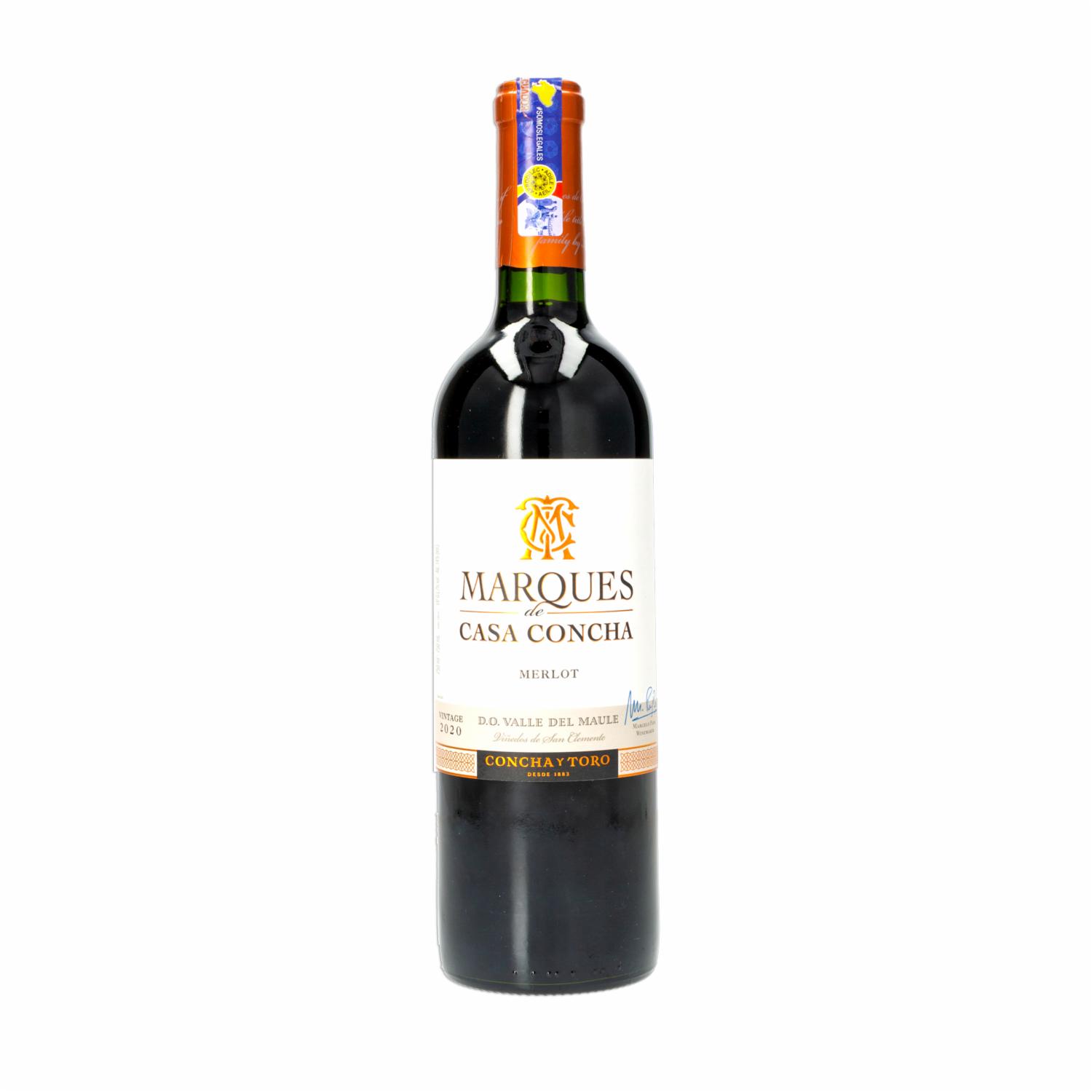 Vino Tinto Merlot Marques De Casa Concha 750 Ml