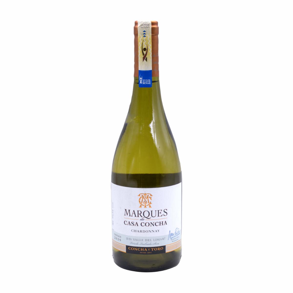 Vino Blanco Chardonnay Marques De Casa Concha 750 Ml