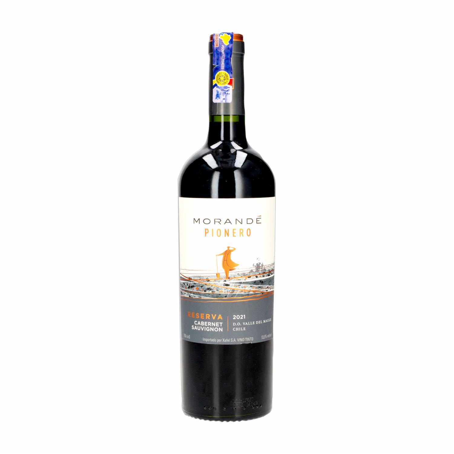 Vino Tinto Reserva Cabernet Sauvignon Pionero MORANDÉ 750 Ml