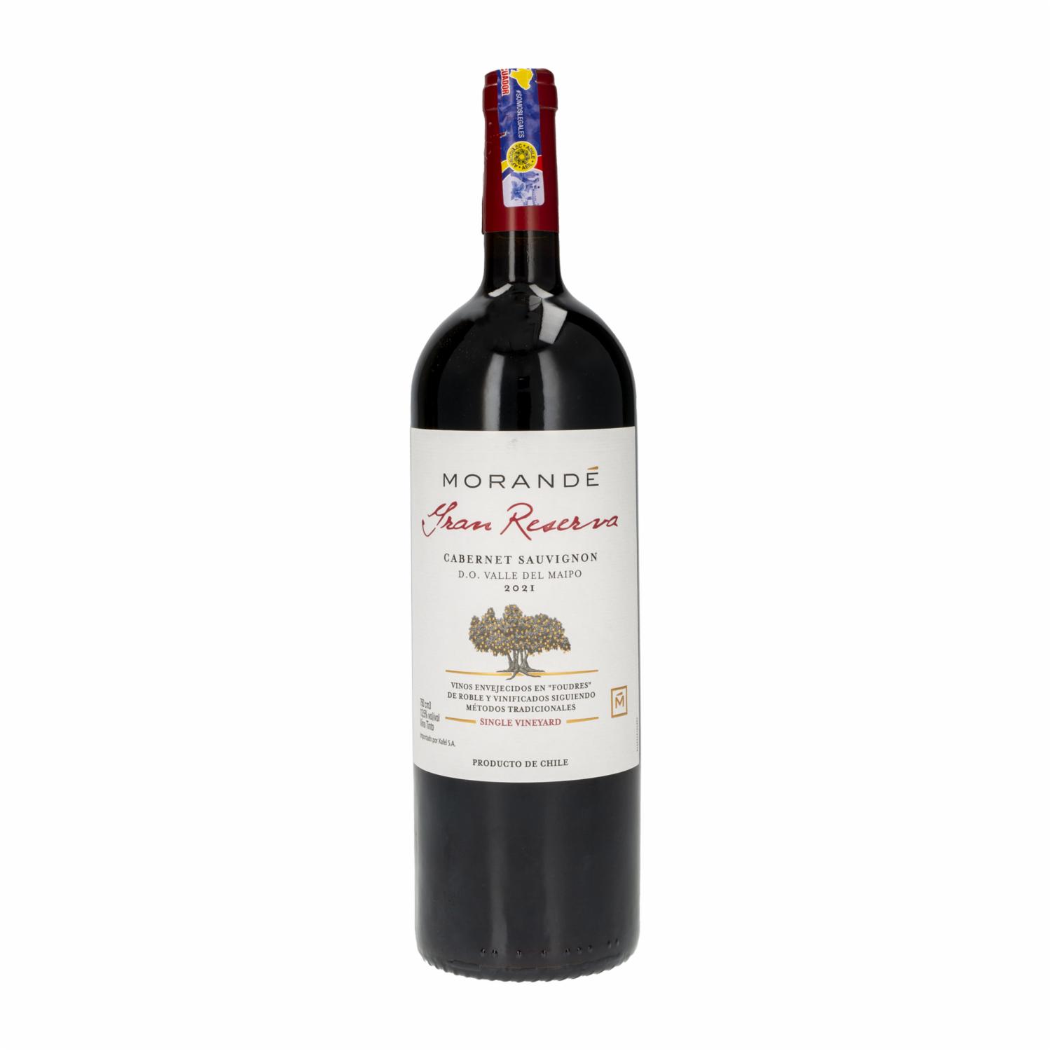 Vino Tinto Gran Reserva Cabernet Sauvignon MORANDÉ 750 Ml