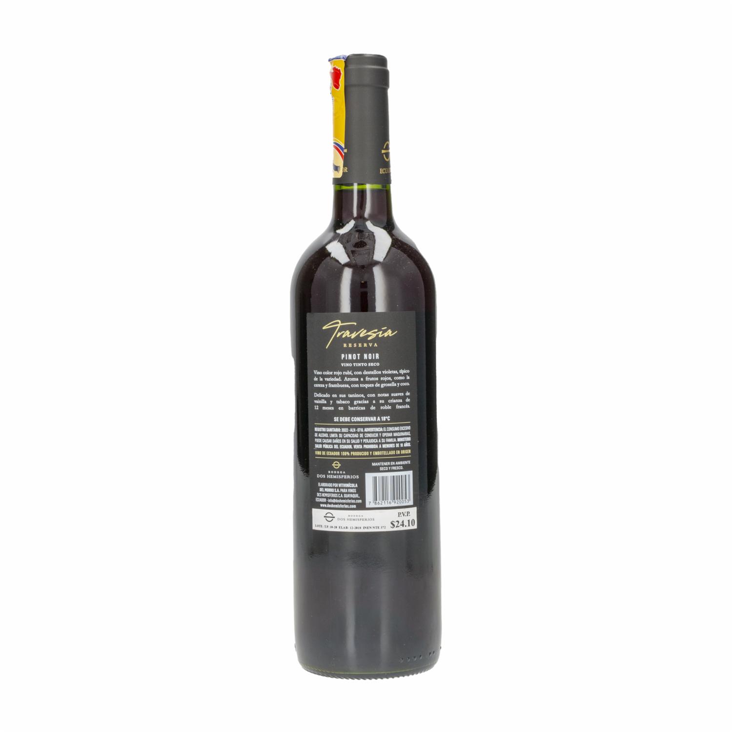 Vino Tinto Seco TravesÍa 750 Ml
