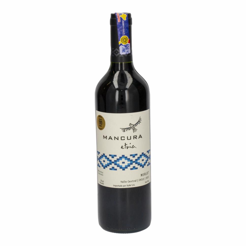 Vino Tinto Chileno Etnia Merlot Mancura 750 Ml