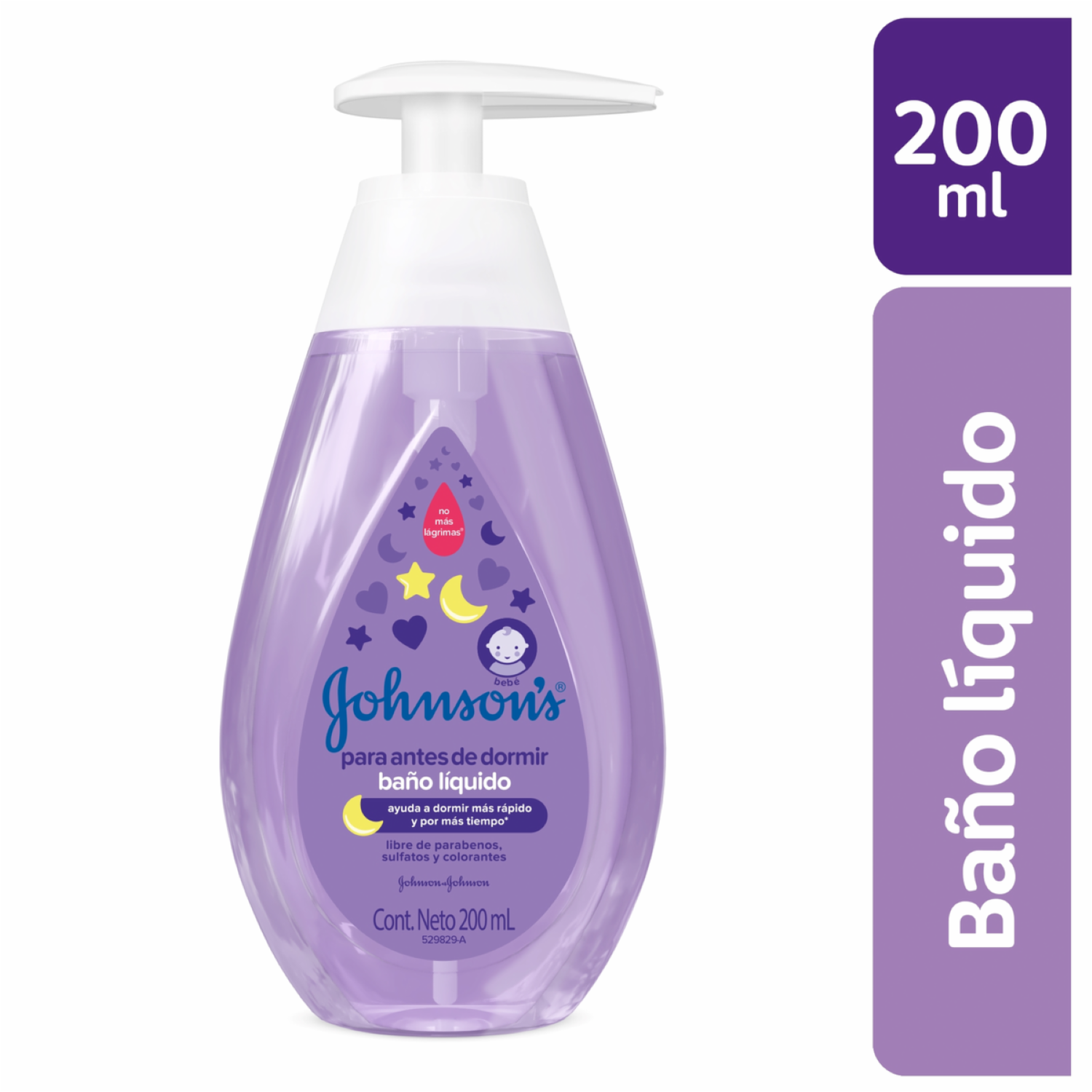 Baño Líquido Bebé Para Antes De Dormir JOHNSON’S 200 Ml