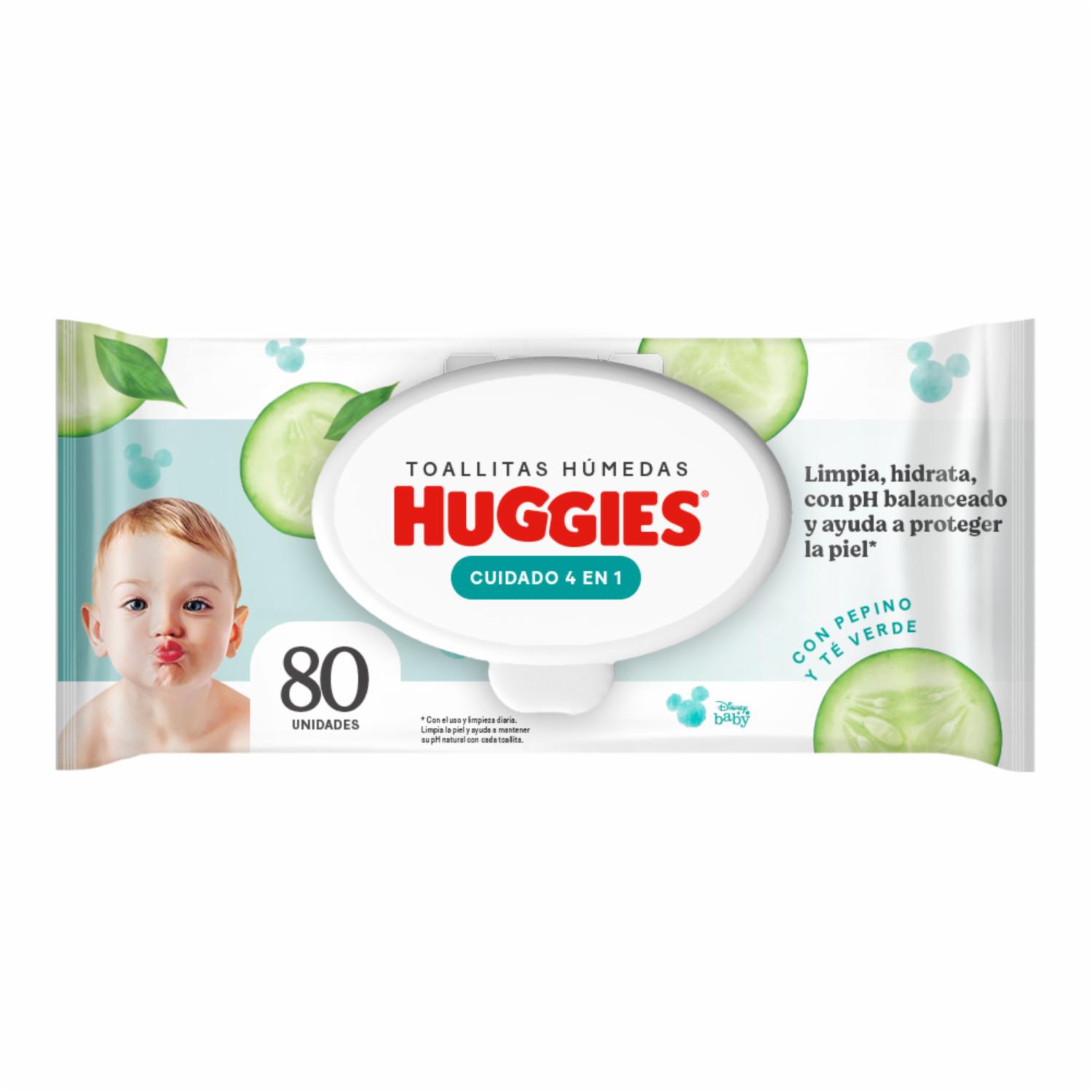 Pañitos Húmedos Cuidado 4 En 1 HUGGIES X 80 Uds