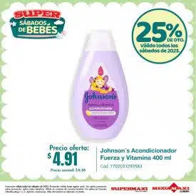 Johnson´s Acondicionador Fuerza y Vitamina 400 ml