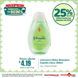 Johnson’s Baby Shampoo Cabello Claro 400ml