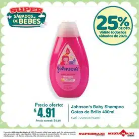 Johnson’s Baby Shampoo Gotas de Brillo 400ml