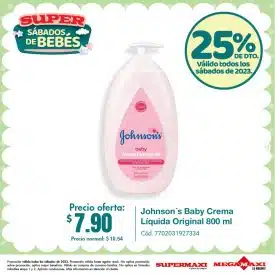 Johnson´s Baby Crema Líquida Original 800 ml