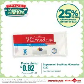 Supermaxi Toallitas Húmedas X 20