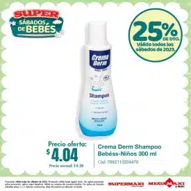 Crema Derm Shampoo Bebés Niños 300 ml