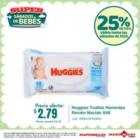 Huggies Toallas Húmedas Recién Nacido X48