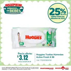 Huggies Toallas Húmedas Active Fresh X 96