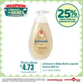 Johnson´s Baby Baño Líquido Avena 400 ml