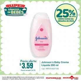 Johnson´s Baby Crema Líquida 200 ml