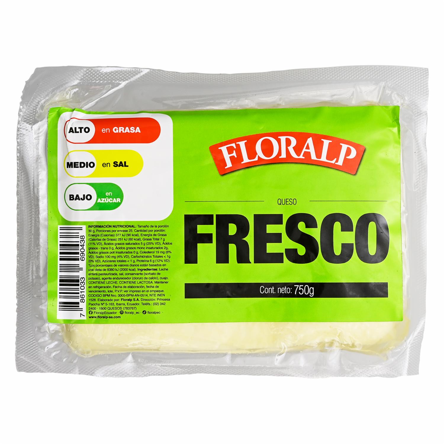 Queso Fresco FLORALP 750 G