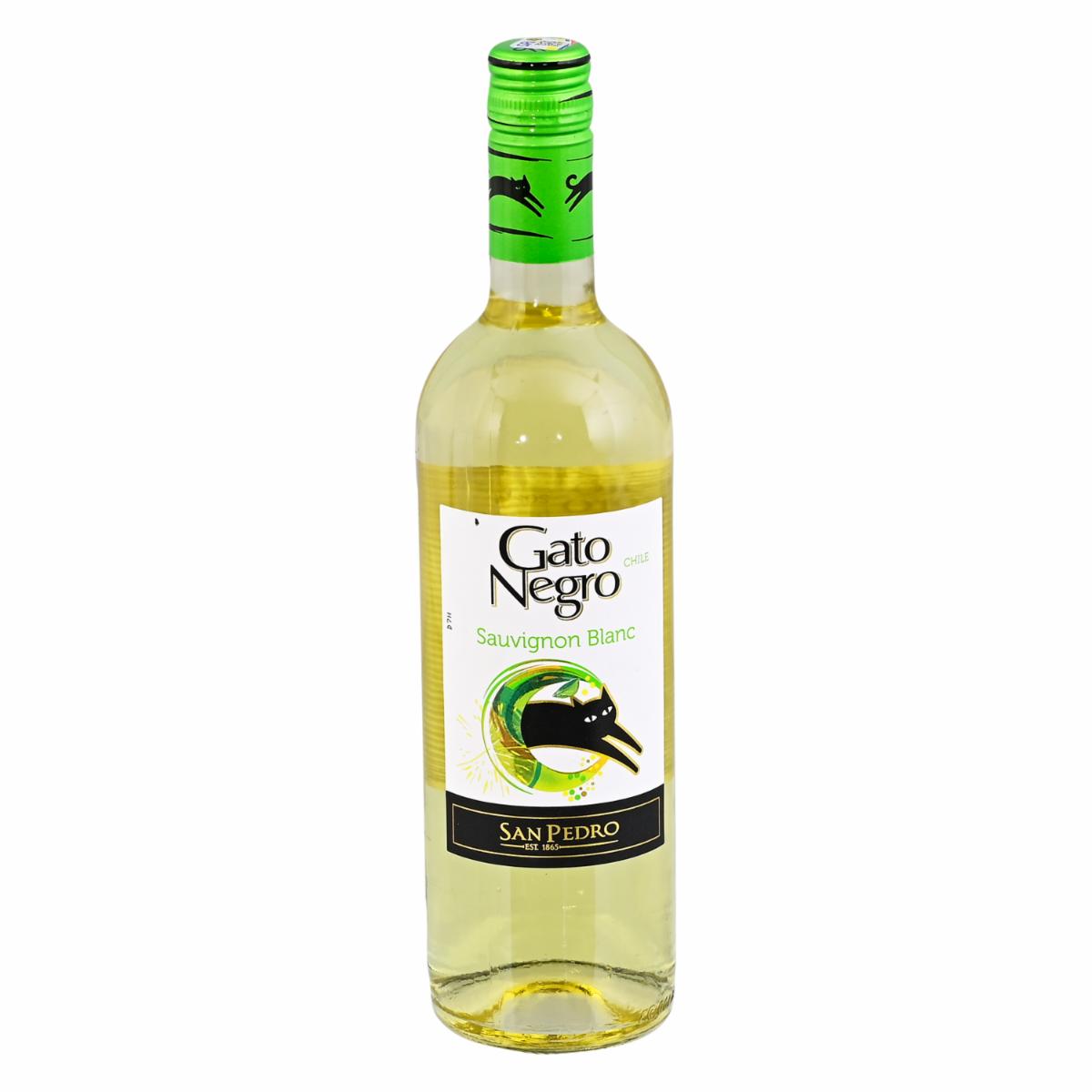 Vino Blanco Sauvignon Blanc Chileno GATO NEGRO 750 ML