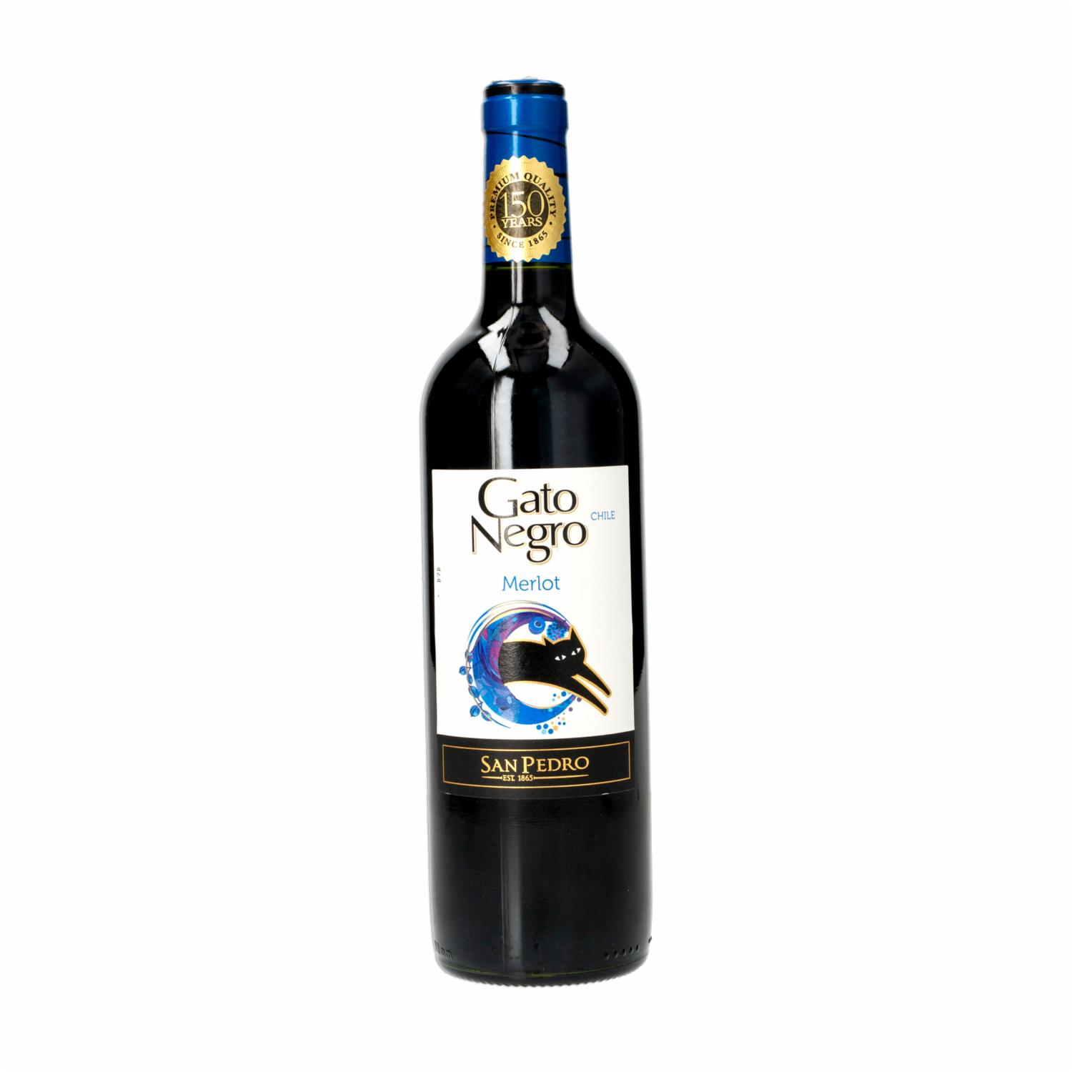 Vino Tinto Merlot Gato Negro 750 Ml