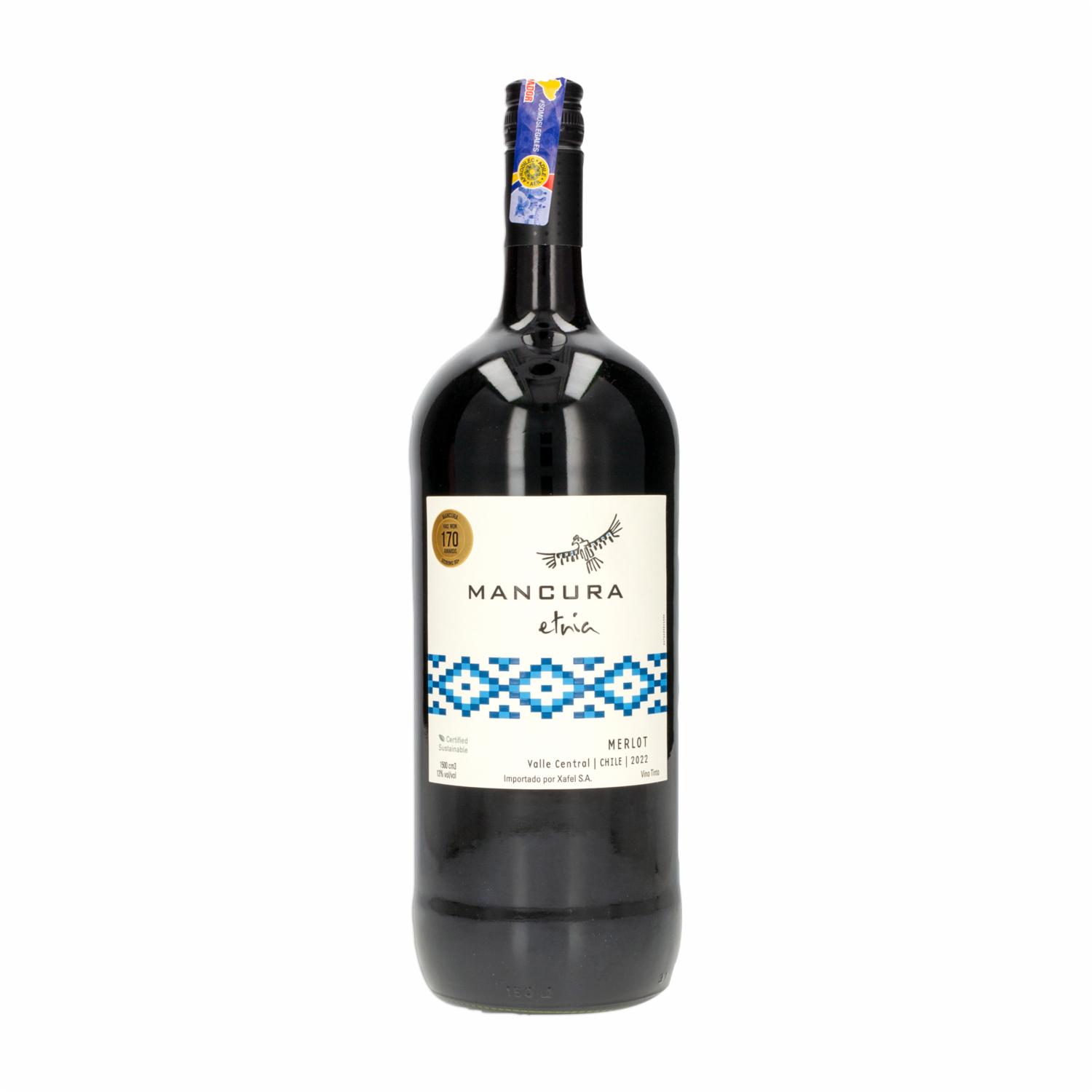 Vino Tinto Etnia Merlot MANCURA 1500 Ml