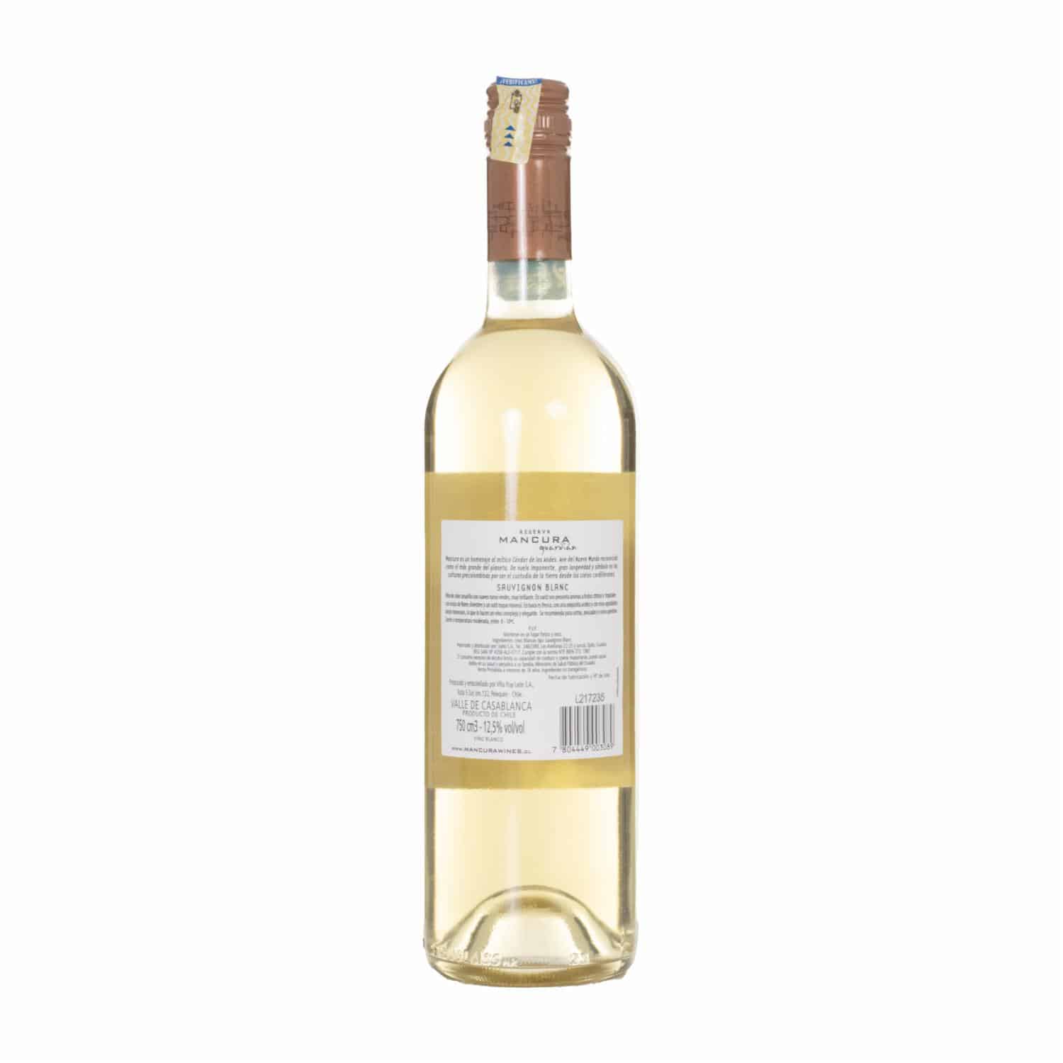 Vino Blanco Guardián Reserva Sauvignon Blanc Mancura 750 Ml