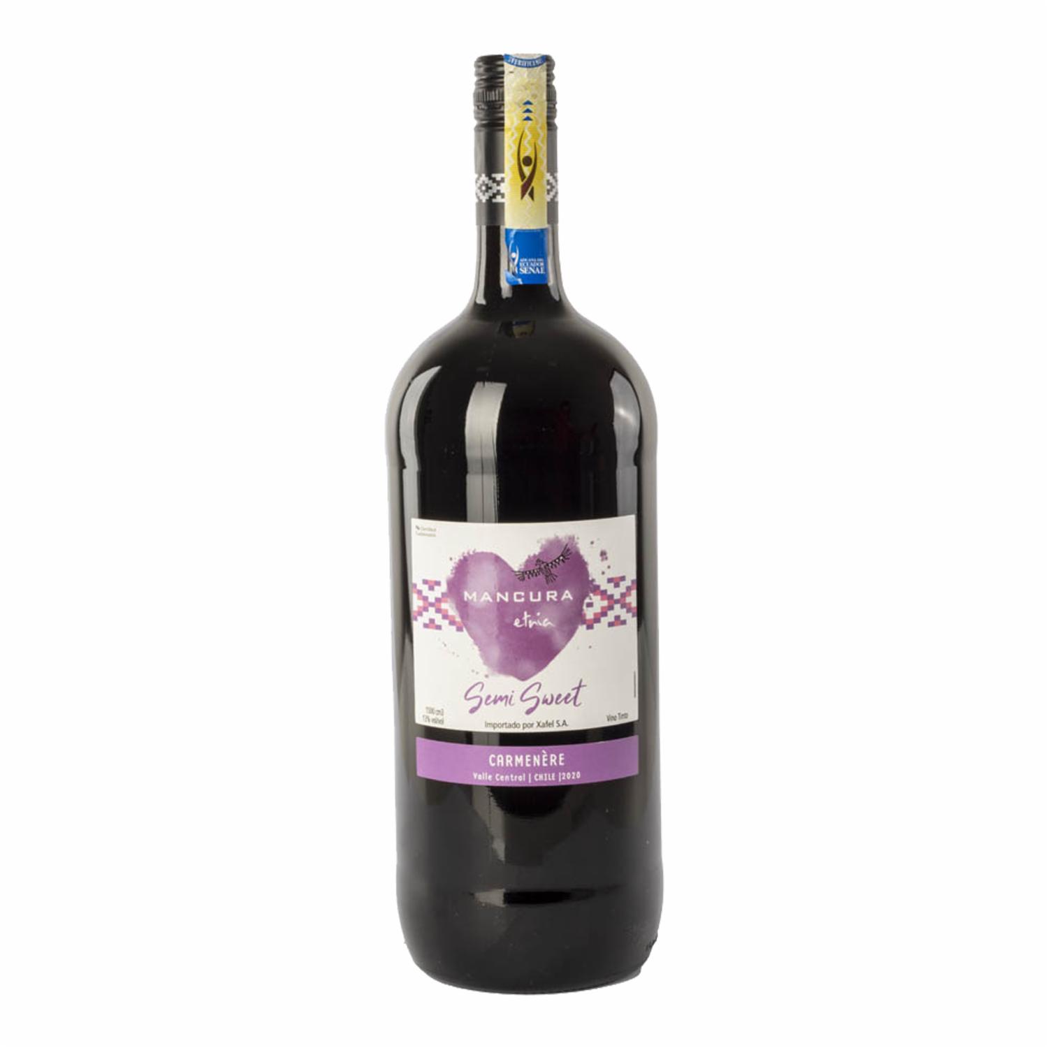 Vino Tinto Semi Sweet Carmenere MANCURA 1500 Ml