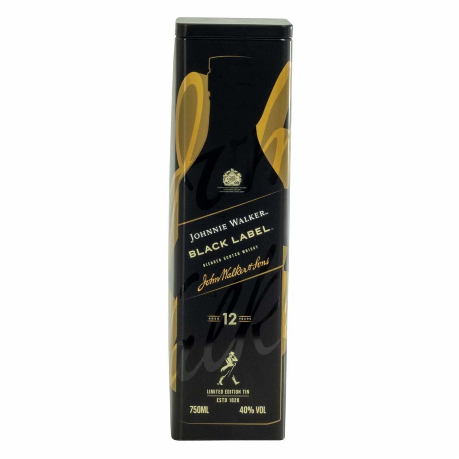 Whisky Black + Estuche Johnnie Walker Botella