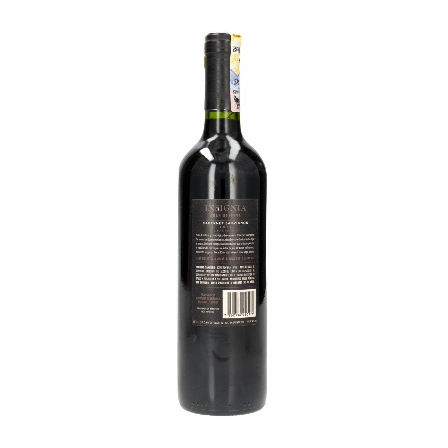 Vino Tinto Gran Reserva Insignia 750 Ml