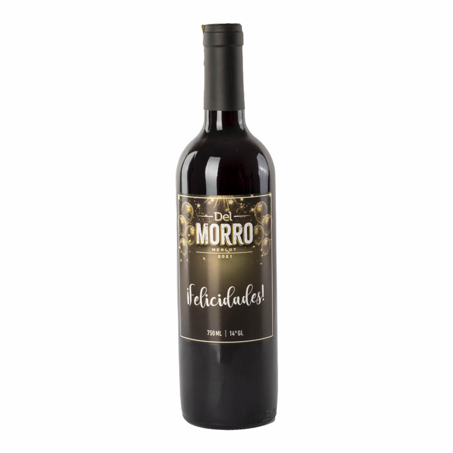 Vino Tinto Merlot Seco DEL MORRO 750 Ml