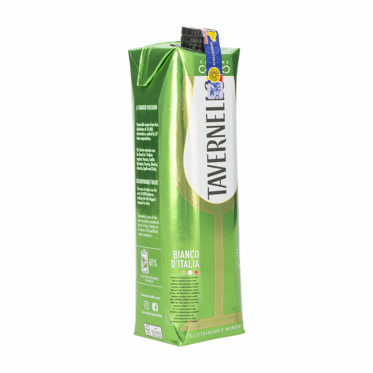 Vino Blanco Italiano TAVERNELLO 1000 Ml