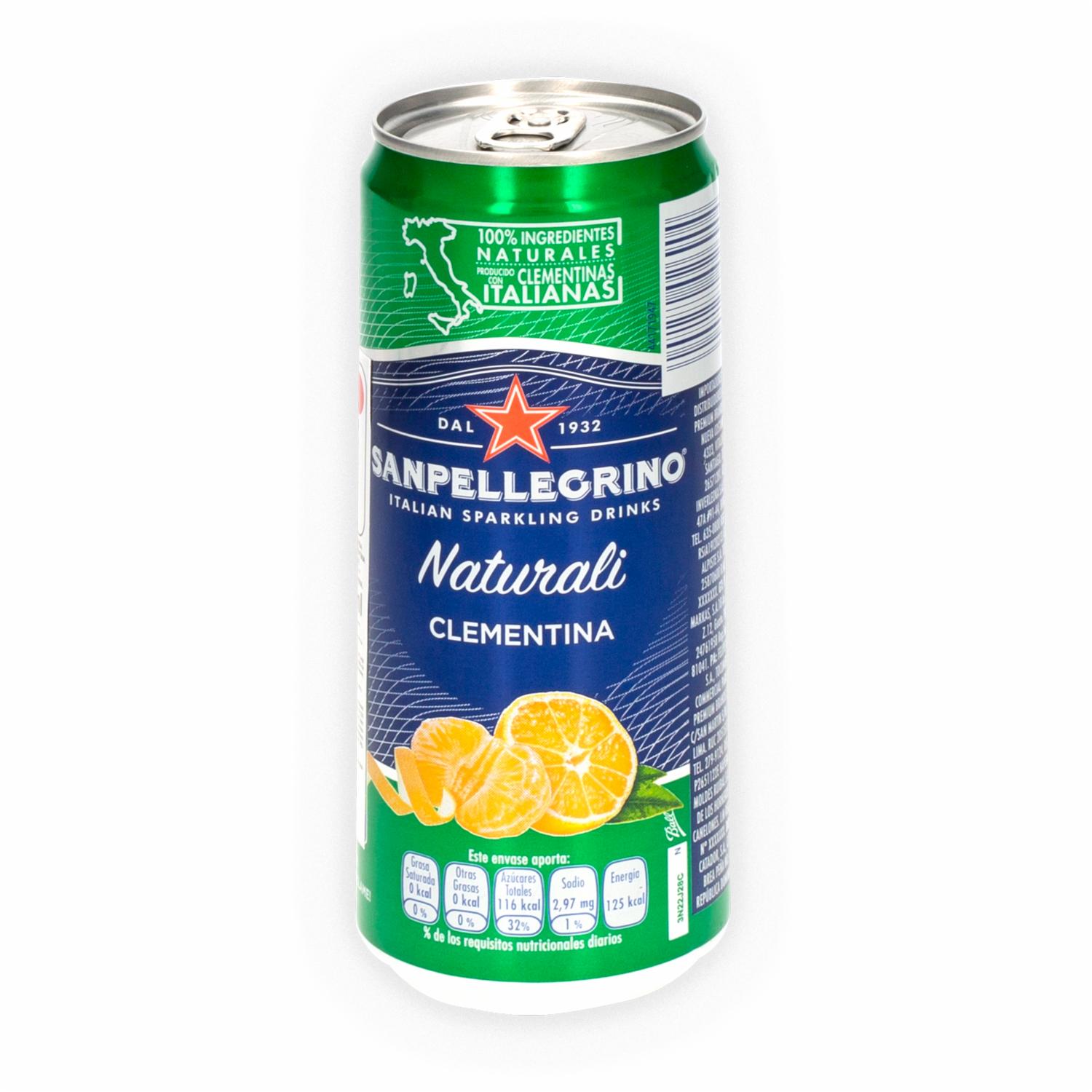 Bebida Saborizada Clementina Con Jugo De Mandarina Y Naranja S.PELLEGRINO 330 Ml
