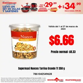 Supermaxi Nueces Tarrina Grande Tf 350 g