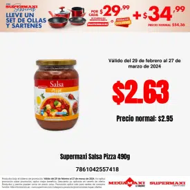 Supermaxi Salsa Pizza 490g