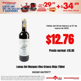 Lomas Del Marques Vino Crianza Rioja 750ml