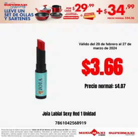Joia Labial Sexy Red 1 Unidad