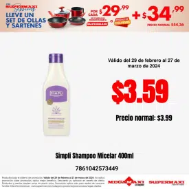 Simpli Shampoo Micelar 400ml